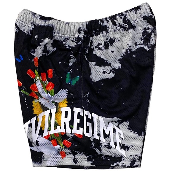 Civil Regime Shorts Civil Regime By Darc Sport Mens Meta 6 Mesh Tie Dye Shorts Marble Medium